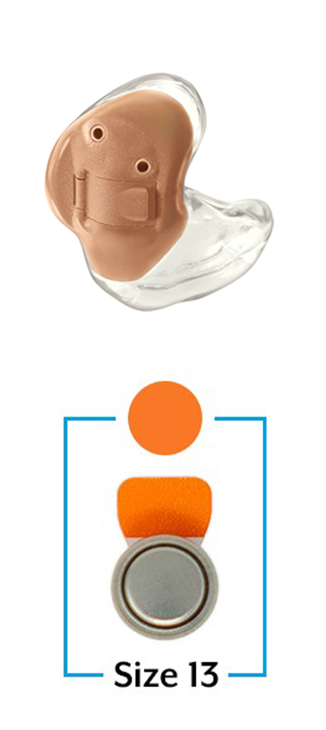 سایز باتری سمعک داخل گوشی ITE- دلاوا سمعک